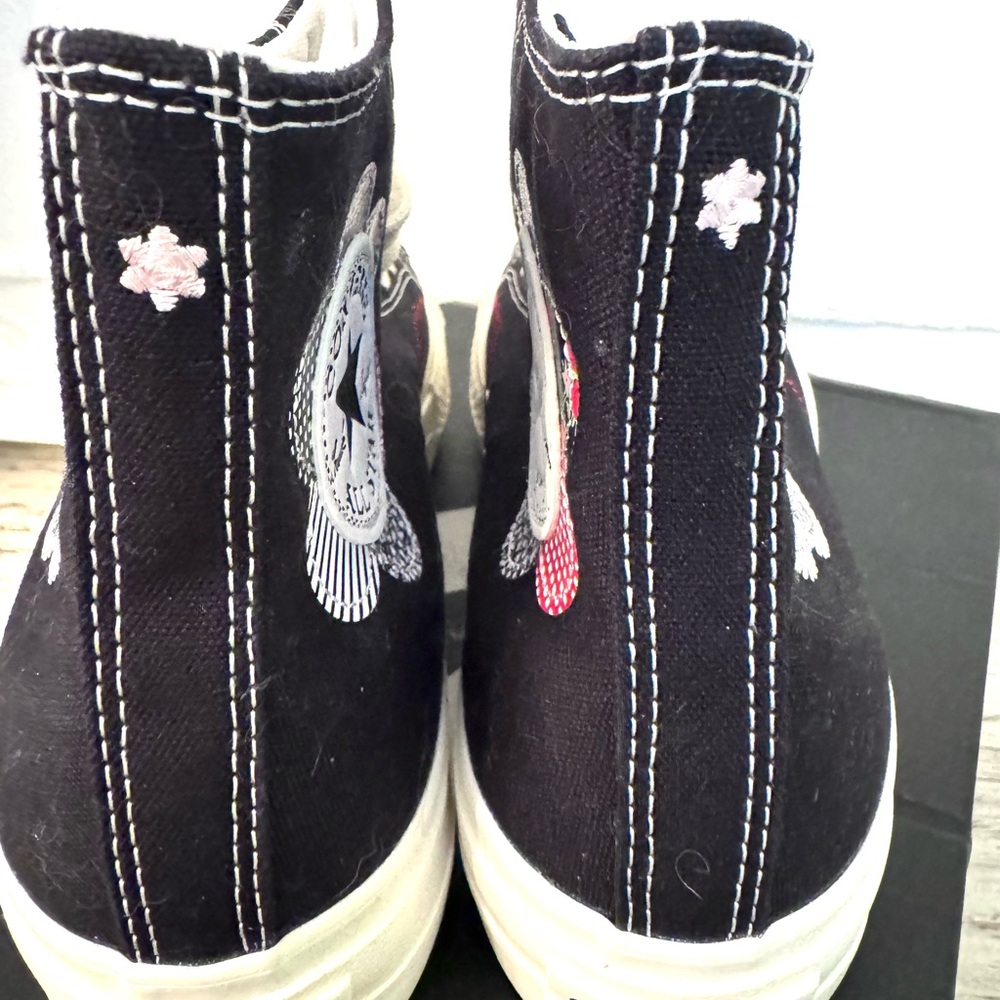 Converse Black High-Tops with Patchwork Design NWT - image 8